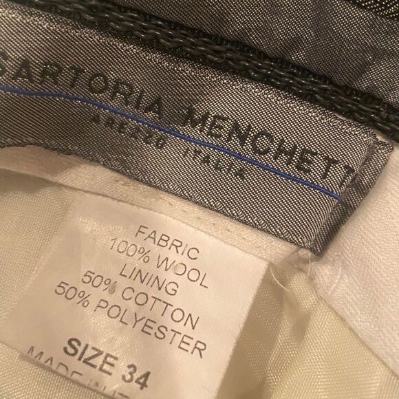 Sartoria Manchetti 100% Wool Slacks Size 34 Made in Italy - Picture 6 of 10